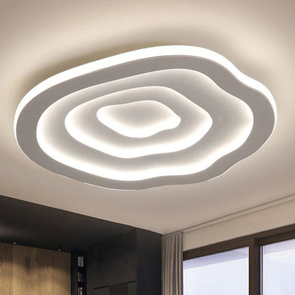 Plafonnier LED Ondulé Moderne pour Intérieurs Élégants Plafonnier Electro Paris Blanc 49 cm Blanc