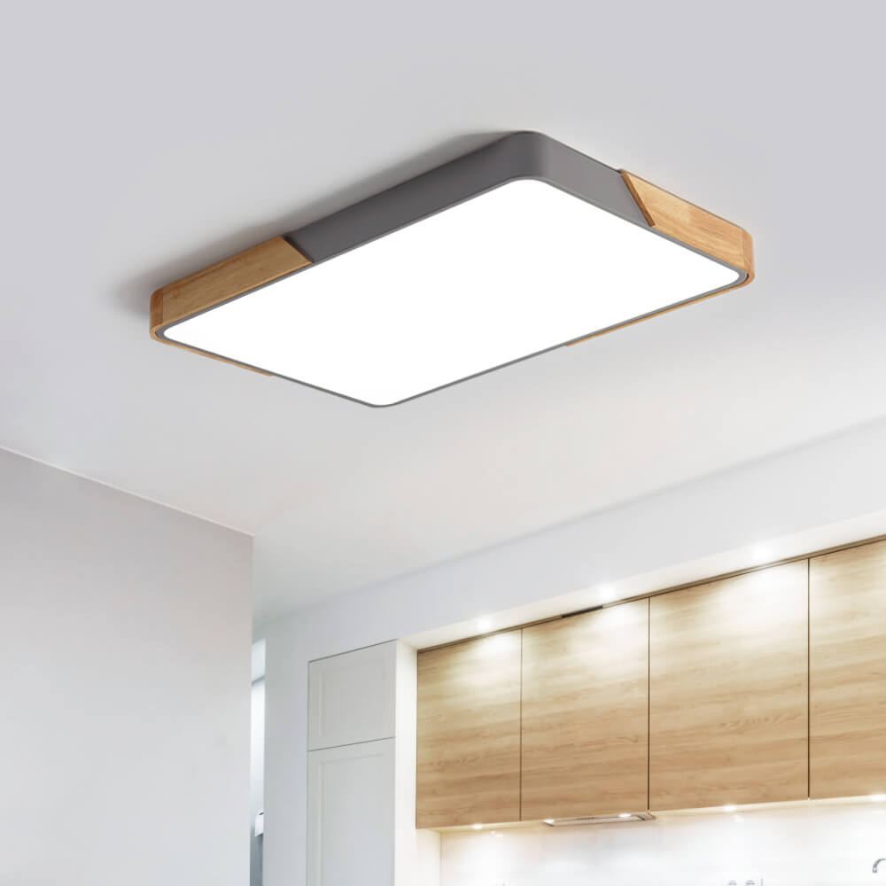Plafonnier – Luminaire LED Rectangulaire Moderne À Intensité Réglable Pour Intérieur Contemporain Éclairage Electro Paris