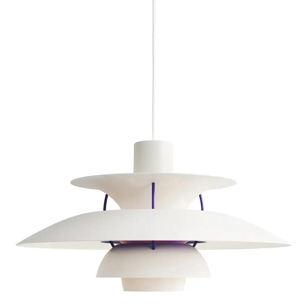 Plafonnier LED Rond Moderne à Intensité Variable pour Intérieurs Chaleureux Ceiling Lamp Electro Paris Blanc/Violet 30 cm