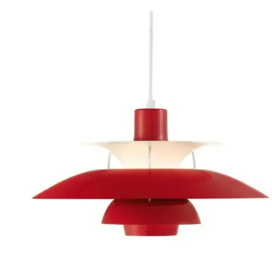 Plafonnier LED Rond Moderne à Intensité Variable pour Intérieurs Chaleureux Ceiling Lamp Electro Paris Rouge 30 cm