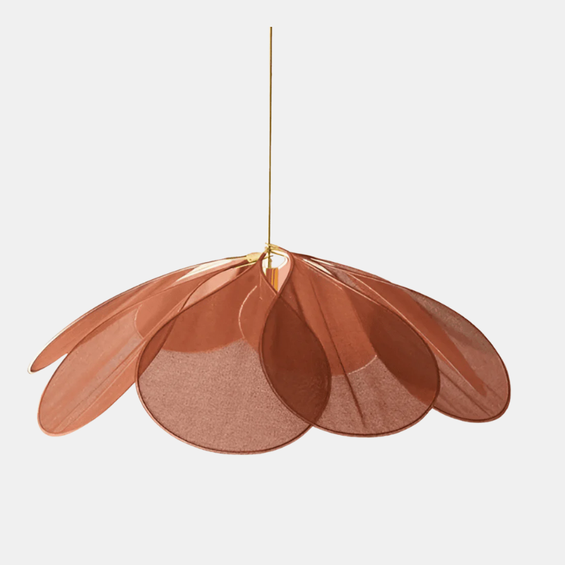 Plafonnier LED Vintage en Tissu Floral pour Salon Élégant Luminaires de plafond Electro Paris Canel Dia 50cm