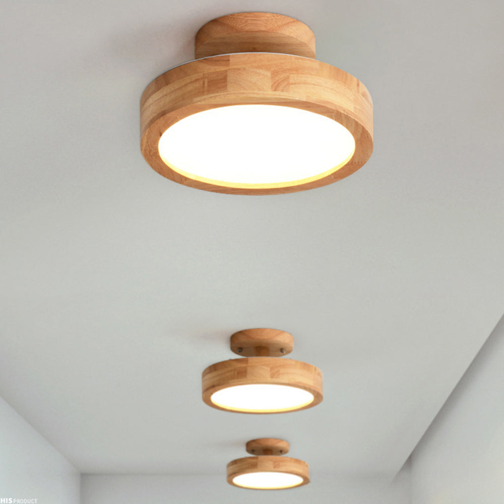 Plafonnier Moderne en Bois pour Salon – Luminaire Encastré LED Japandi Dimmable Éclairage Electro Paris