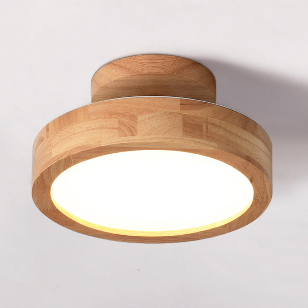 Plafonnier Moderne en Bois pour Salon – Luminaire Encastré LED Japandi Dimmable Éclairage Electro Paris