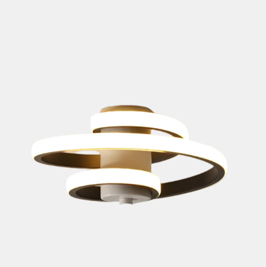Plafonnier LED minimaliste moderne pour couloirs, chambres et salles de bains Ceiling Lamp Electro Paris Noir - lumière chaude - 18 W