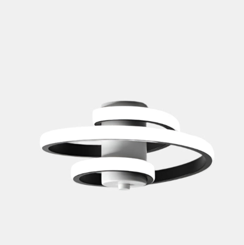 Plafonnier LED minimaliste moderne pour couloirs, chambres et salles de bains Ceiling Lamp Electro Paris Noir - lumière blanche - 18 W