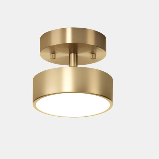 Plafonnier LED moderne au design semi-encastré Ceiling Lamp Electro Paris Or D12cm*H10cm