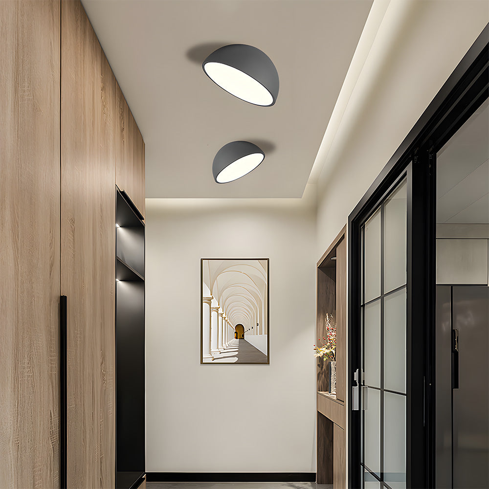 Plafonnier LED rond moderne Ceiling Lamp Electro Paris Noir D20*H20cm 3 Changement de couleur à l'aide d'un interrupteur
