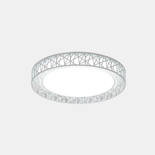 Plafonnier LED rond moderne pour plus de confort et de style Ceiling Lamp Electro Paris Blanc Dia 40cm x H 10cm Lumière blanche