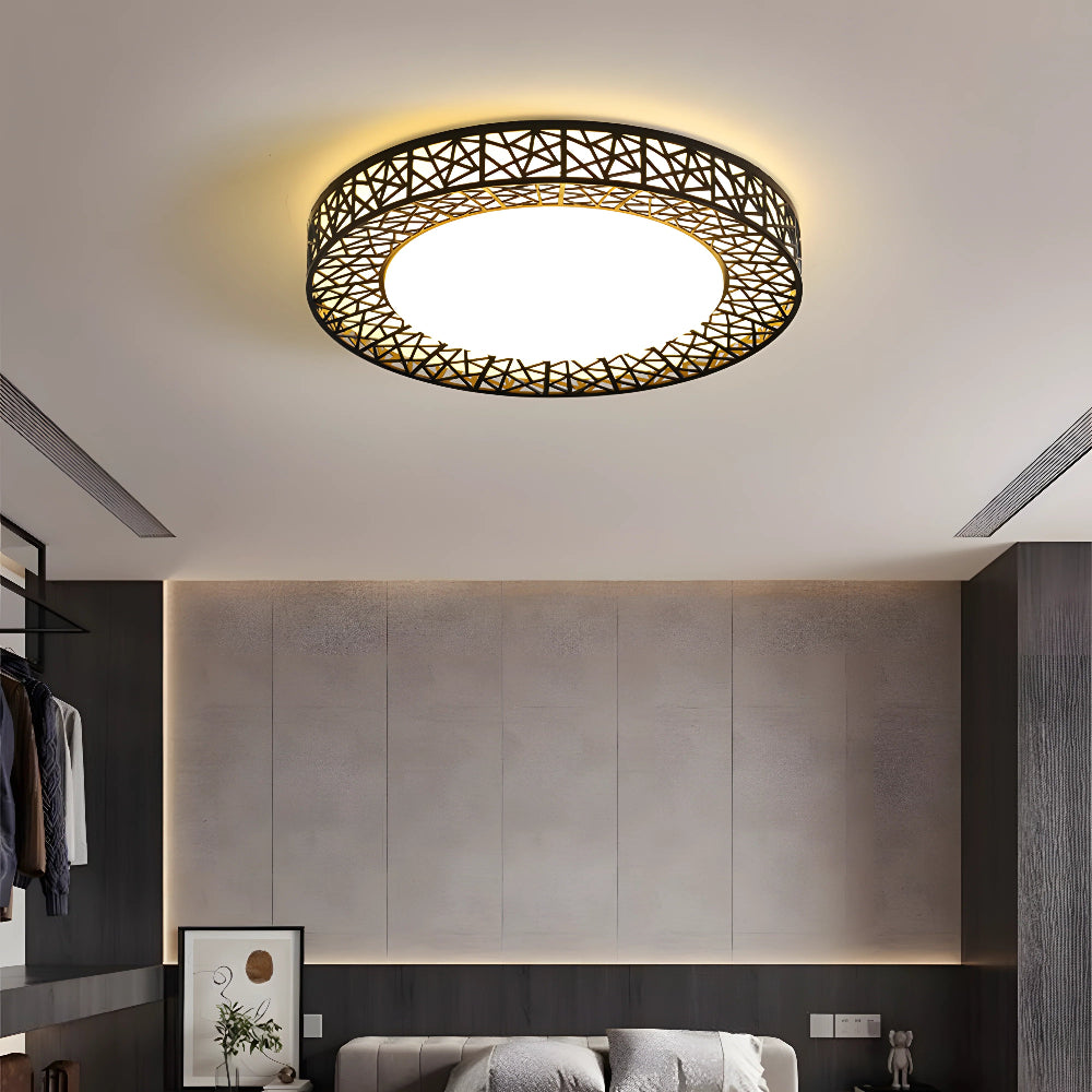 Plafonnier LED rond moderne pour plus de confort et de style Ceiling Lamp Electro Paris Noir Dia 40cm x H 10cm 3 Changement de couleur
