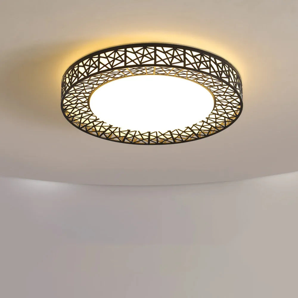 Plafonnier LED rond moderne pour plus de confort et de style Ceiling Lamp Electro Paris Noir Dia 40cm x H 10cm Intensité réglable via télécommande