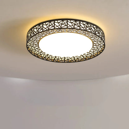 Plafonnier LED rond moderne pour plus de confort et de style Ceiling Lamp Electro Paris Noir Dia 40cm x H 10cm Intensité réglable via télécommande