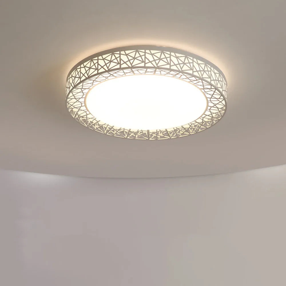 Plafonnier LED rond moderne pour plus de confort et de style Ceiling Lamp Electro Paris Blanc Dia 50cm x H 10cm 3 Changement de couleur