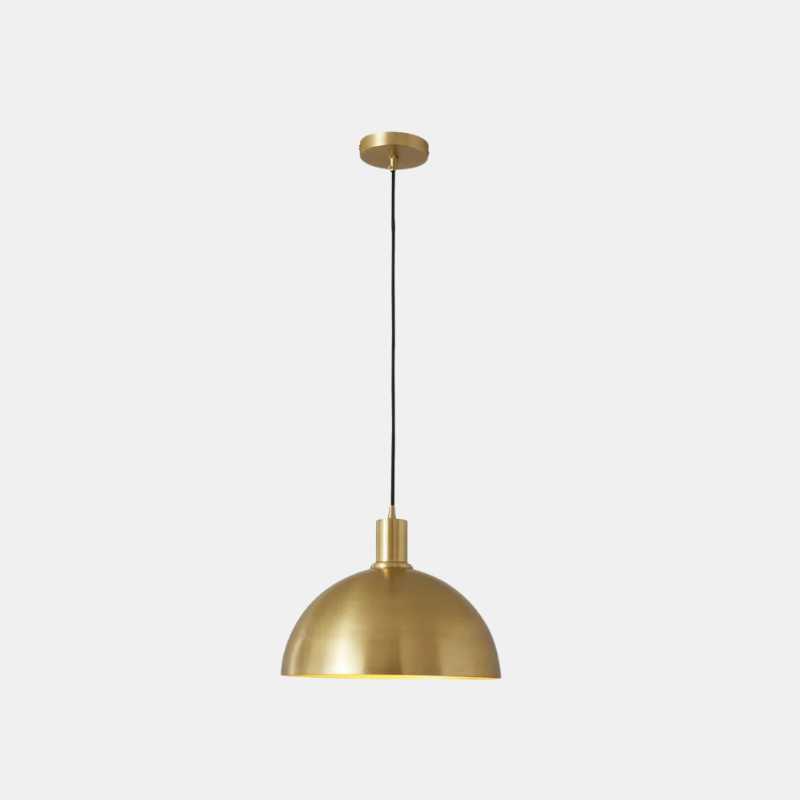 Plafonnier – Lampe Suspendue Moderne à Dôme Unique pour Cuisine avec Finition en Laiton Ajustable Luminaires Electro Paris Or