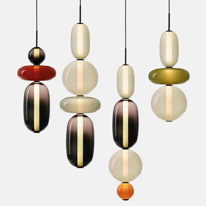 Plafonnier Lampe Suspendue en Verre Coloré – Éclairage Moderne pour Salon et Salle à Manger, 30 cm Éclairage Electro Paris