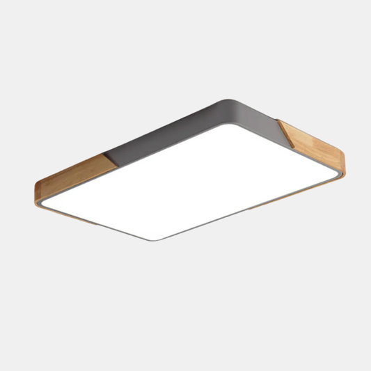 Plafonnier – Luminaire LED Rectangulaire Moderne À Intensité Réglable Pour Intérieur Contemporain Éclairage Electro Paris Rectangle avec Télécommande Gris