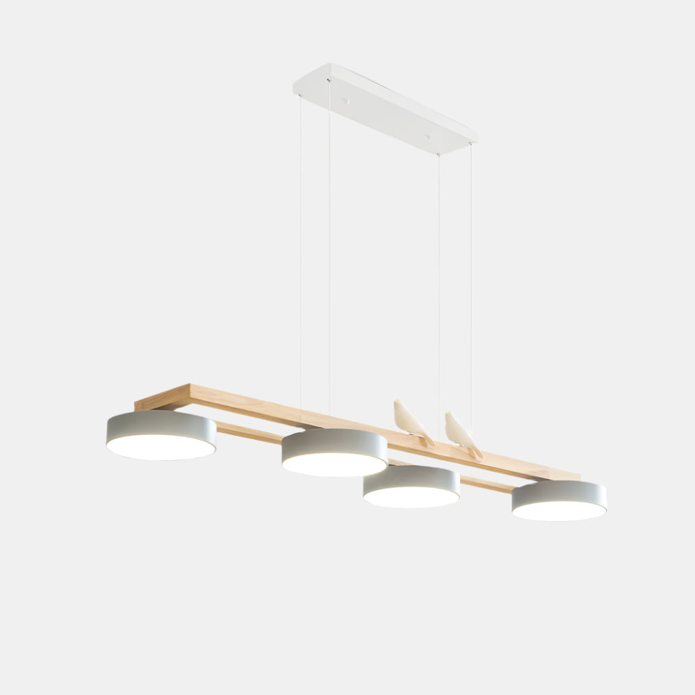 Plafonnier Moderne Inspiré de la Nature avec Détails d'Oiseaux Ceiling Lamp Electro Paris Gris Lumière chaude