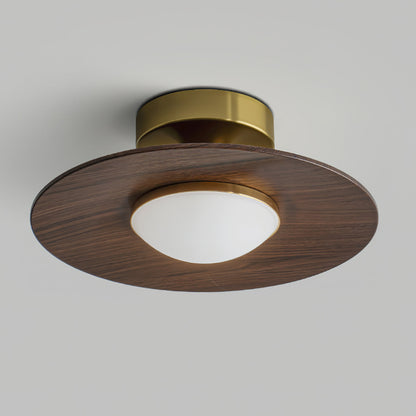 Plafonnier Moderne avec Détail Imitation Bois Ceiling Lamp Electro Paris