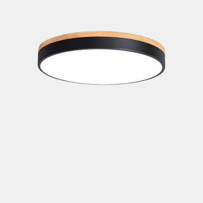 Plafonnier Nordique Minimaliste pour Intérieurs Modernes Ceiling Lamp Electro Paris 30cm Noir Blanc chaud (3000K)