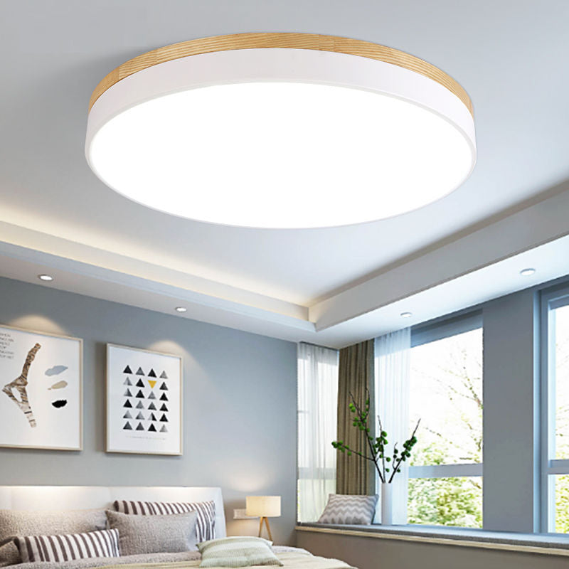 Plafonnier Nordique Minimaliste pour Intérieurs Modernes Ceiling Lamp Electro Paris 30cm Blanc Blanc chaud (3000K)