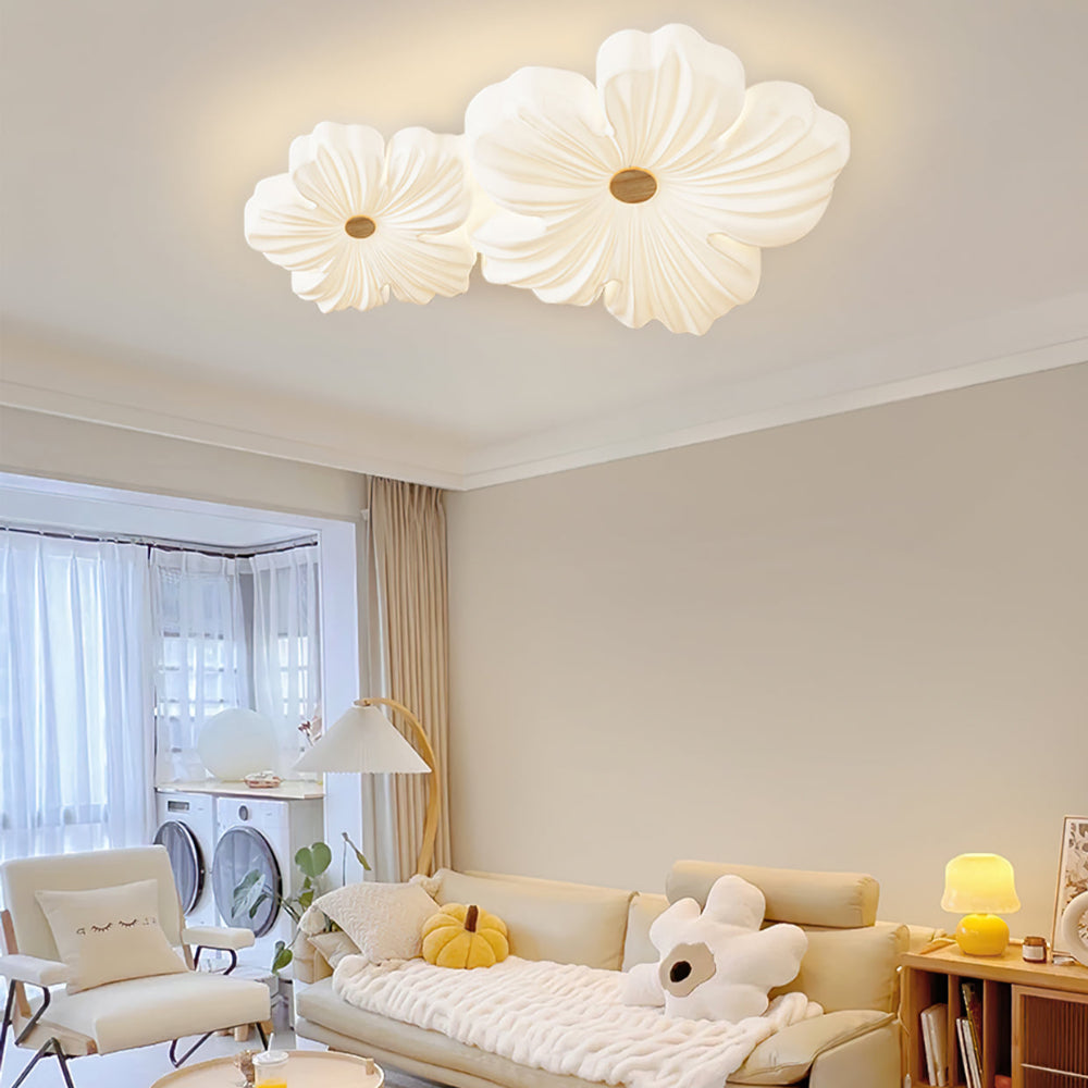 Plafonnier Pétales Crème Moderne à LED pour Intérieurs Élégants Ceiling Lamp Electro Paris