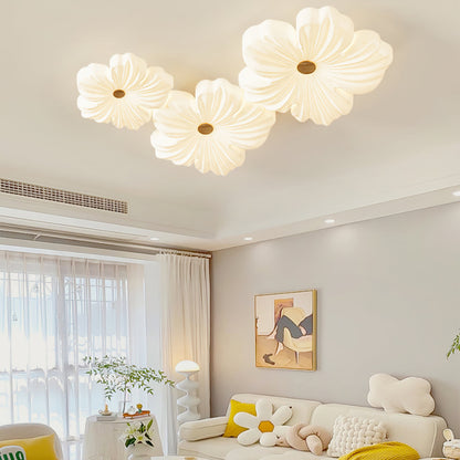 Plafonnier Pétales Crème Moderne à LED pour Intérieurs Élégants Ceiling Lamp Electro Paris