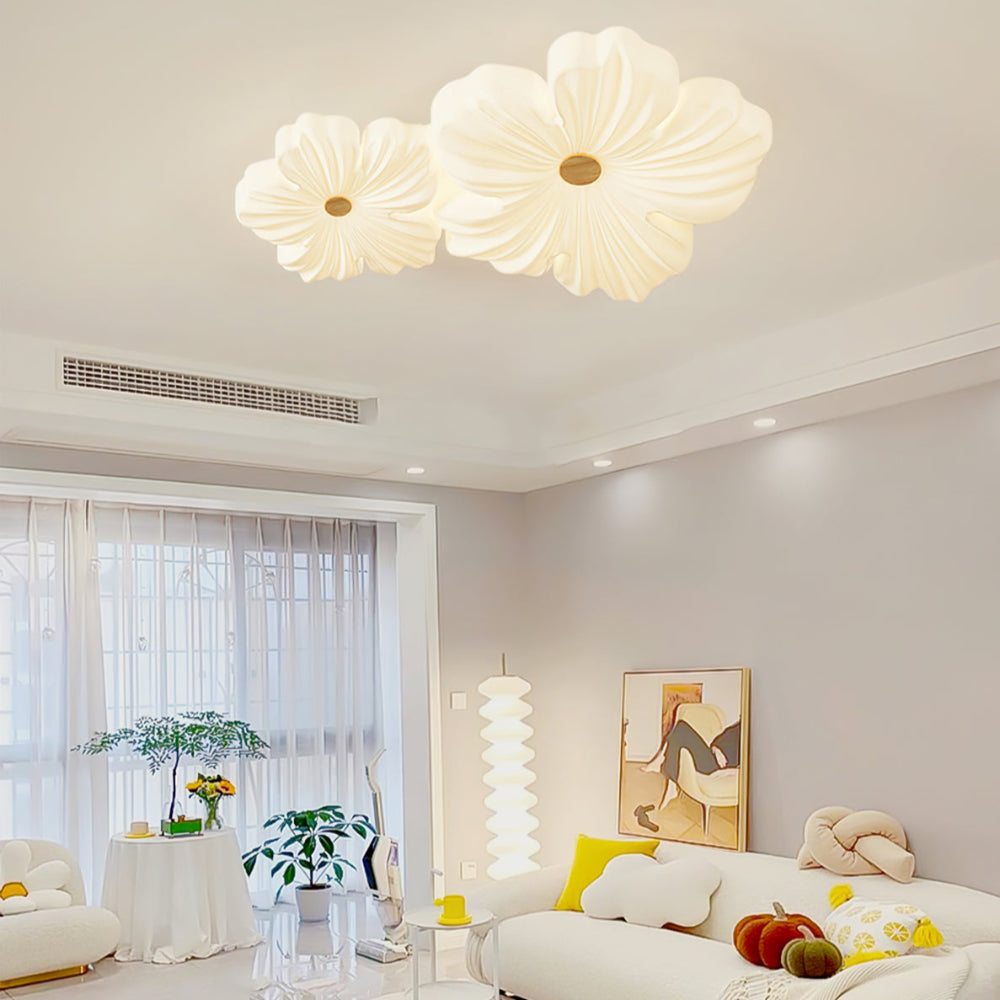 Plafonnier Pétales Crème Moderne à LED pour Intérieurs Élégants Ceiling Lamp Electro Paris