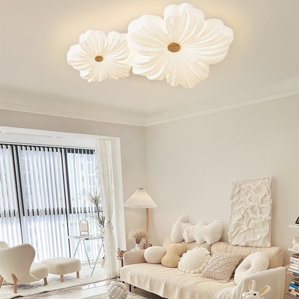 Plafonnier Pétales Crème Moderne à LED pour Intérieurs Élégants Ceiling Lamp Electro Paris