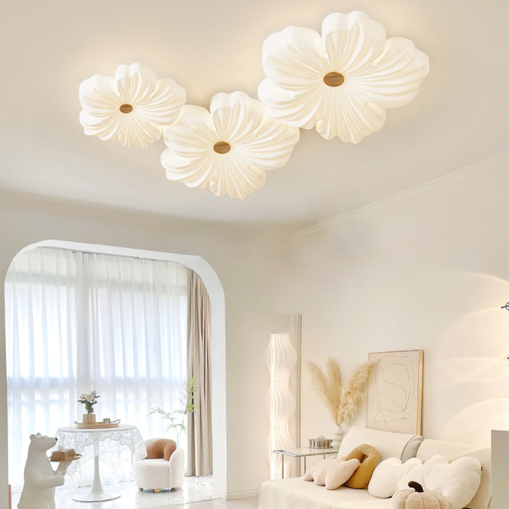 Plafonnier Pétales Crème Moderne à LED pour Intérieurs Élégants Ceiling Lamp Electro Paris