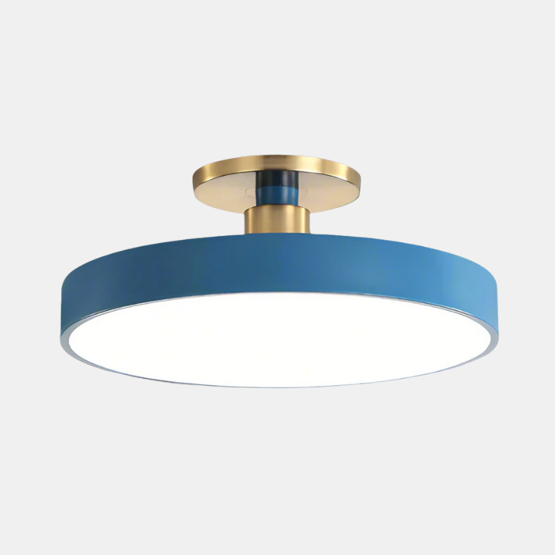 Plafonnier – Plafonnier Rond LED en Acrylique Design Minimaliste pour Chambre, 30 cm Luminaires de plafond Electro Paris Bleu Dia 30cm