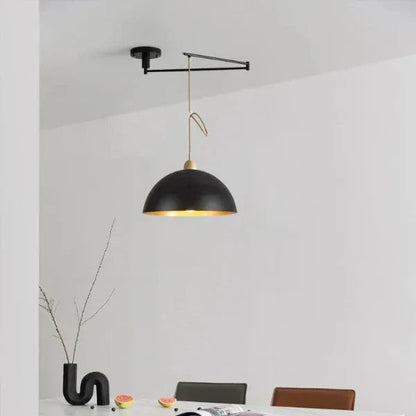 Plafonnier Réglable pour Intérieurs Modernes Plafonnier Electro Paris Noir avec intérieur doré Lumière chaude 3000K