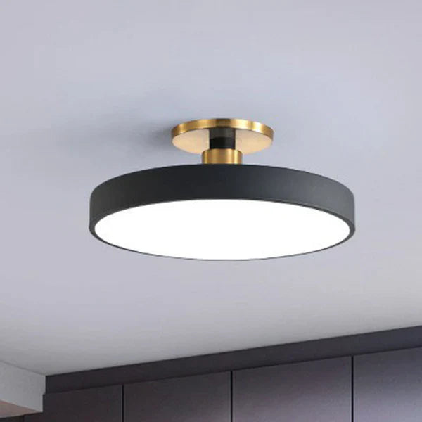 Plafonnier – Plafonnier Rond LED en Acrylique Design Minimaliste pour Chambre, 30 cm Luminaires de plafond Electro Paris Noir Dia 30cm