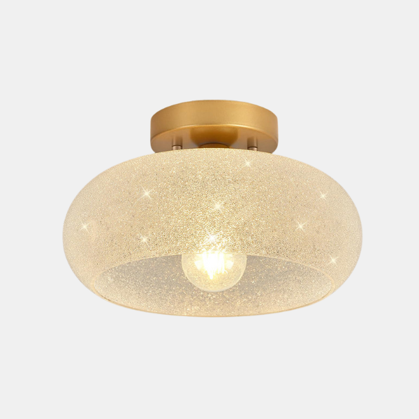 Plafonnier Semi-Encastré Moderne en Verre Côtelé – Luminaire de Style Vintage pour Cuisine Lampes et éclairage Electro Paris