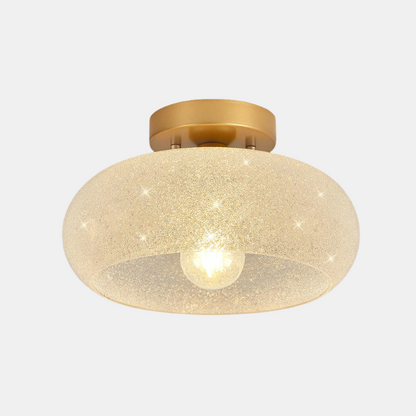 Plafonnier Semi-Encastré Moderne en Verre Côtelé – Luminaire de Style Vintage pour Cuisine Lampes et éclairage Electro Paris