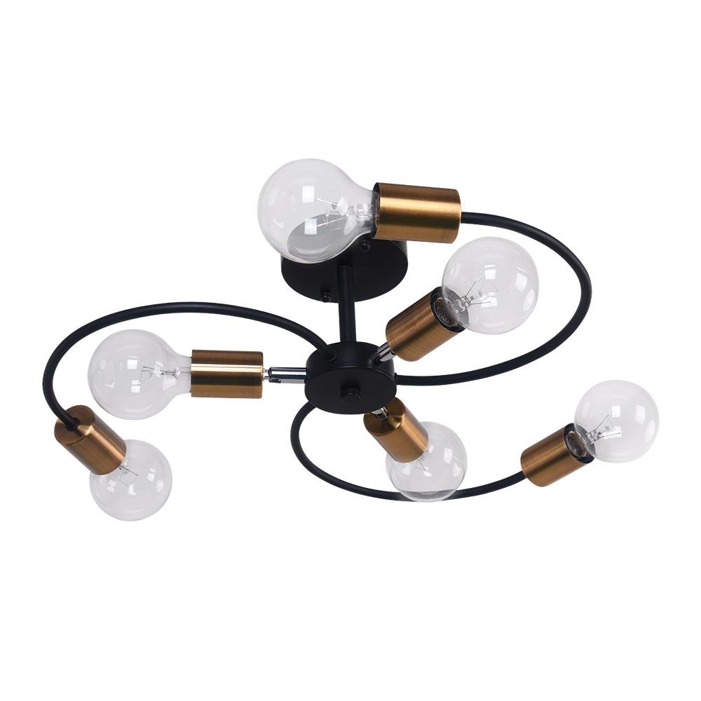 Applique Murale Spoutnik à 6 Lumières – Design Industriel Vintage avec Douilles Réglables en Verre Éclairage Electro Paris