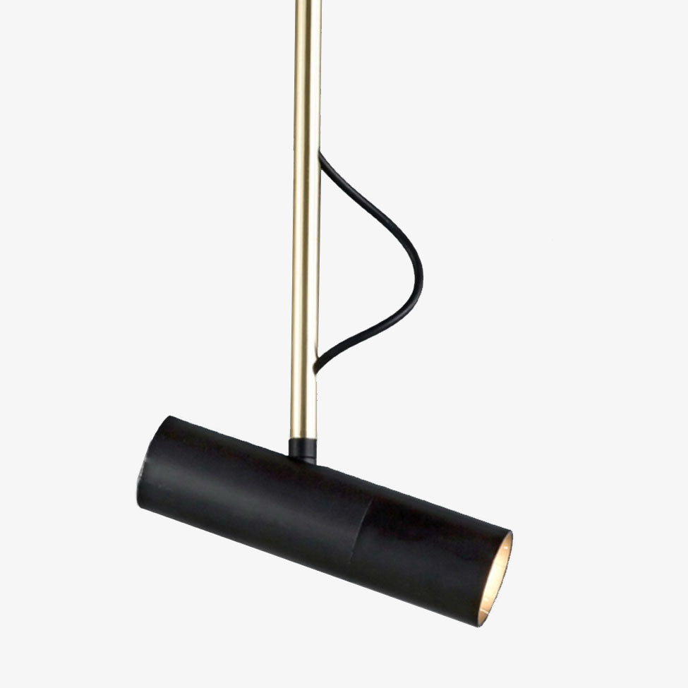 Plafonnier – Suspension Lampe Orientable avec Tige Dorée, Luminaire Moderne pour Bureau et Maison Éclairage Electro Paris