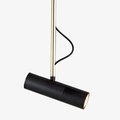 Plafonnier – Suspension Lampe Orientable avec Tige Dorée, Luminaire Moderne pour Bureau et Maison Éclairage Electro Paris