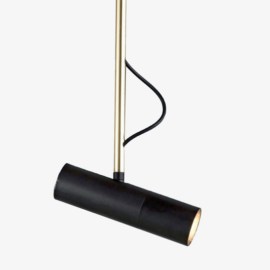 Plafonnier – Suspension Lampe Orientable avec Tige Dorée, Luminaire Moderne pour Bureau et Maison Éclairage Electro Paris