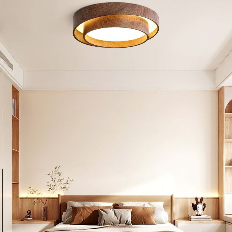 Plafonnier avec finition noyer et éclairage LED intégré Ceiling Lamp Electro Paris