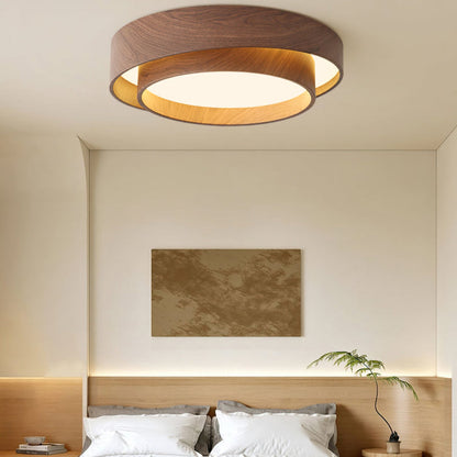 Plafonnier avec finition noyer et éclairage LED intégré Ceiling Lamp Electro Paris