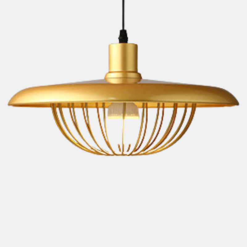 Plafonnier d'inspiration nordique aspect bois pour espaces modernes Ceiling Lamp Electro Paris Or