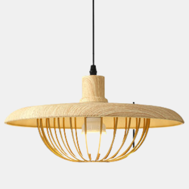 Plafonnier d'inspiration nordique aspect bois pour espaces modernes Ceiling Lamp Electro Paris Bois naturel