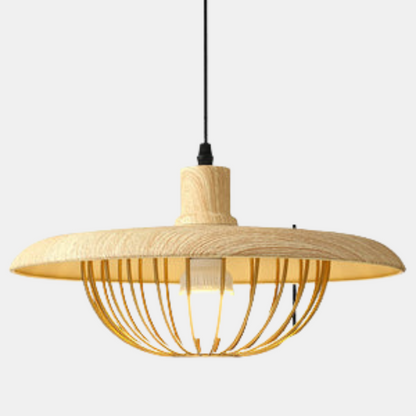 Plafonnier d'inspiration nordique aspect bois pour espaces modernes Ceiling Lamp Electro Paris Bois naturel