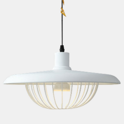 Plafonnier d'inspiration nordique aspect bois pour espaces modernes Ceiling Lamp Electro Paris Blanc
