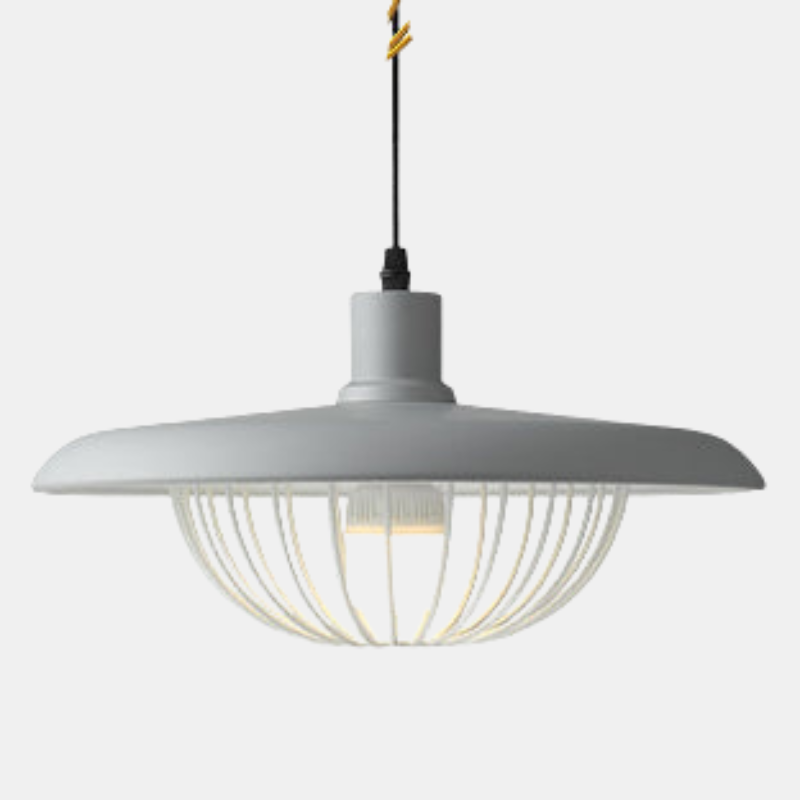 Plafonnier d'inspiration nordique aspect bois pour espaces modernes Ceiling Lamp Electro Paris Gris