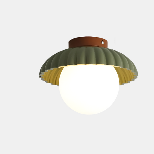 Plafonnier moderne avec bouton de fleur pour couloir et entrée Ceiling Lamp Electro Paris Vert