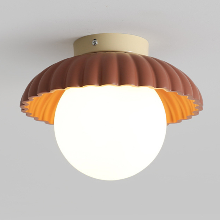 Plafonnier moderne avec bouton de fleur pour couloir et entrée Ceiling Lamp Electro Paris Orange