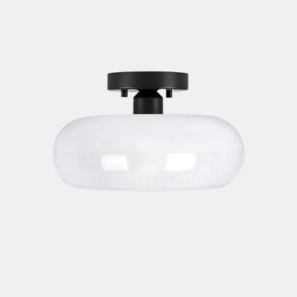 Plafonnier moderne avec verre et semi-montage Ceiling Lamp Electro Paris Noir