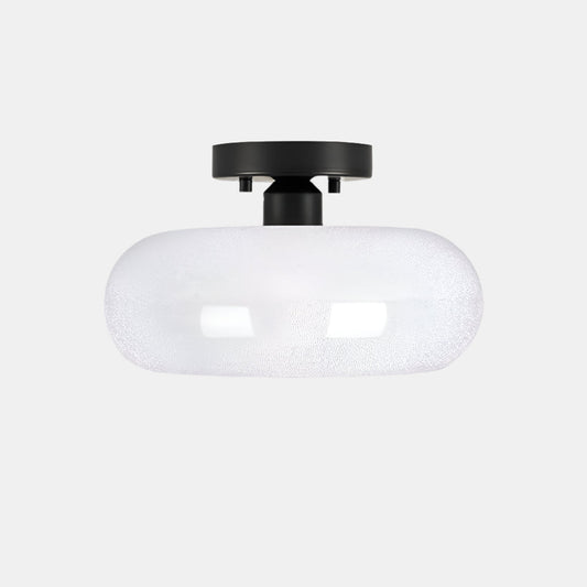 Plafonnier moderne avec verre et semi-montage Ceiling Lamp Electro Paris Noir