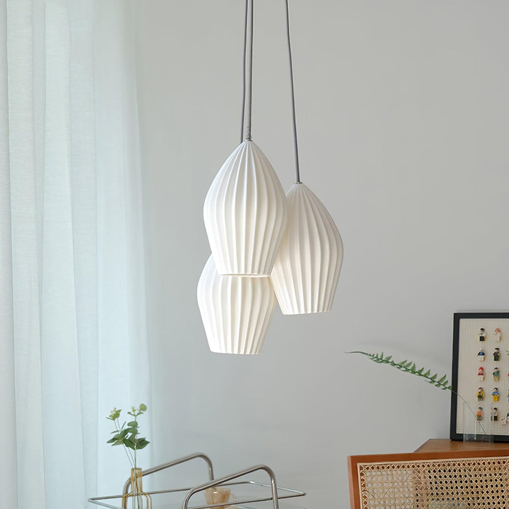 Plafonnier moderne en céramique avec abat-jour rainuré Ceiling Lamp Electro Paris