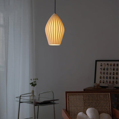 Plafonnier moderne en céramique avec abat-jour rainuré Ceiling Lamp Electro Paris